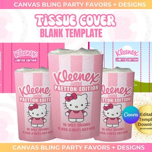 Kleenex Cover Template, Canva Template, Kleenex Party Favor Template - Etsy
