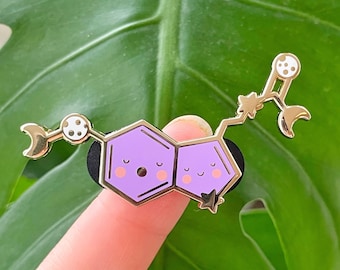 melatonin is sleep pastel hard enamel pin | Caffein molecule pin | Caffein pin | Medical pin | Spring Present