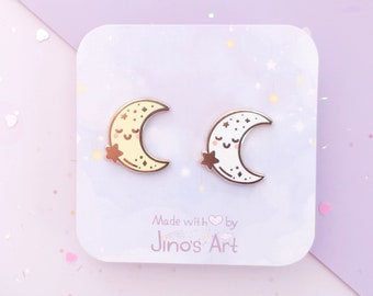 Mini set of moon hard enamel pins - from the Cute dreamy clouds collection! - Filler Pin | Spring Present