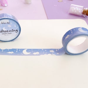 Daydreaming clouds washi tape for planner and decorate your bullet journal Cute dreamy clouds collection Stationary tape 15mm x 10m image 4