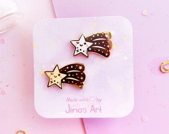 Mini set of Shooting star hard enamel pins - from the Cute dreamy clouds collection! - Filler Pin | Spring Present
