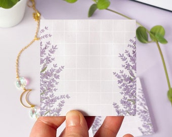 Purple lavender Sticky notes | Memo Note Pad | 50 sheets | To Do List | Cute Notepad | Stationery | planner & decorate your bullet journal