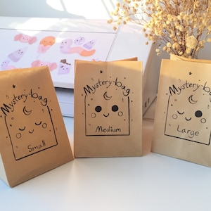 Cute Mystery Bags / Box! - Mystery Grab Bags | A pack of Stickers, enamel pins, A6 art prints and keychains! | Spring Present