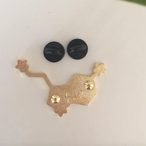 Serotonin is happiness pastel hard enamel pin Serotonin molecule pin Serotonin pin Medical pin Spring Present image 3