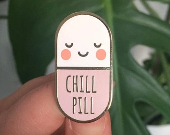 Chill pill pastel hard enamel pin | Chill pill pin | Medical Pin | Spring Present