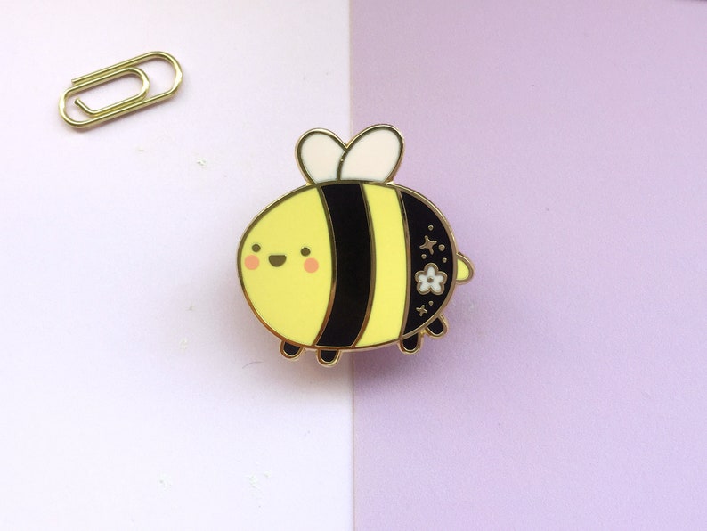 Bee buddies pins set Best friends Friendship Enamel Pins Summer enamel pin Valentine's Day gifts Spring Present image 4