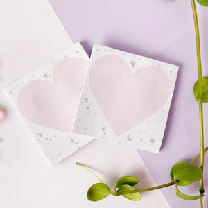 Love heart Sticky notes | Memo Note Pad | 50 sheets | To Do List | Cute pink Notepad | Stationery | planner & decorate your bullet journal