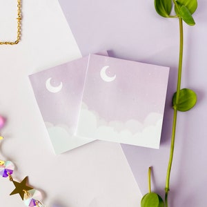 dreamy night Sticky notes | Memo Note Pad | 50 sheets | To Do List | Cute Notepad | Stationery | planner & decorate your bullet journal