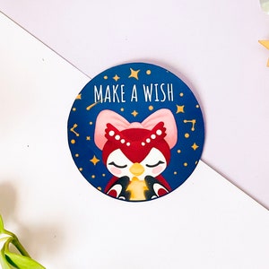 Acnh Dreaming Celeste owl Make a wish stickers Waterproof Sticker Video Game Pin Kawaii and cute animal villager Die Cut Sticker image 3