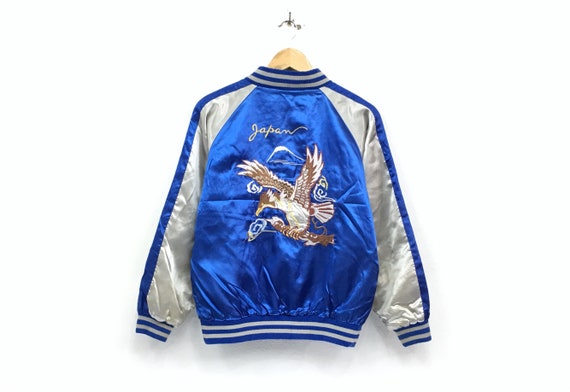 Vintage Sukajan embroidery eagle logo japanese sou