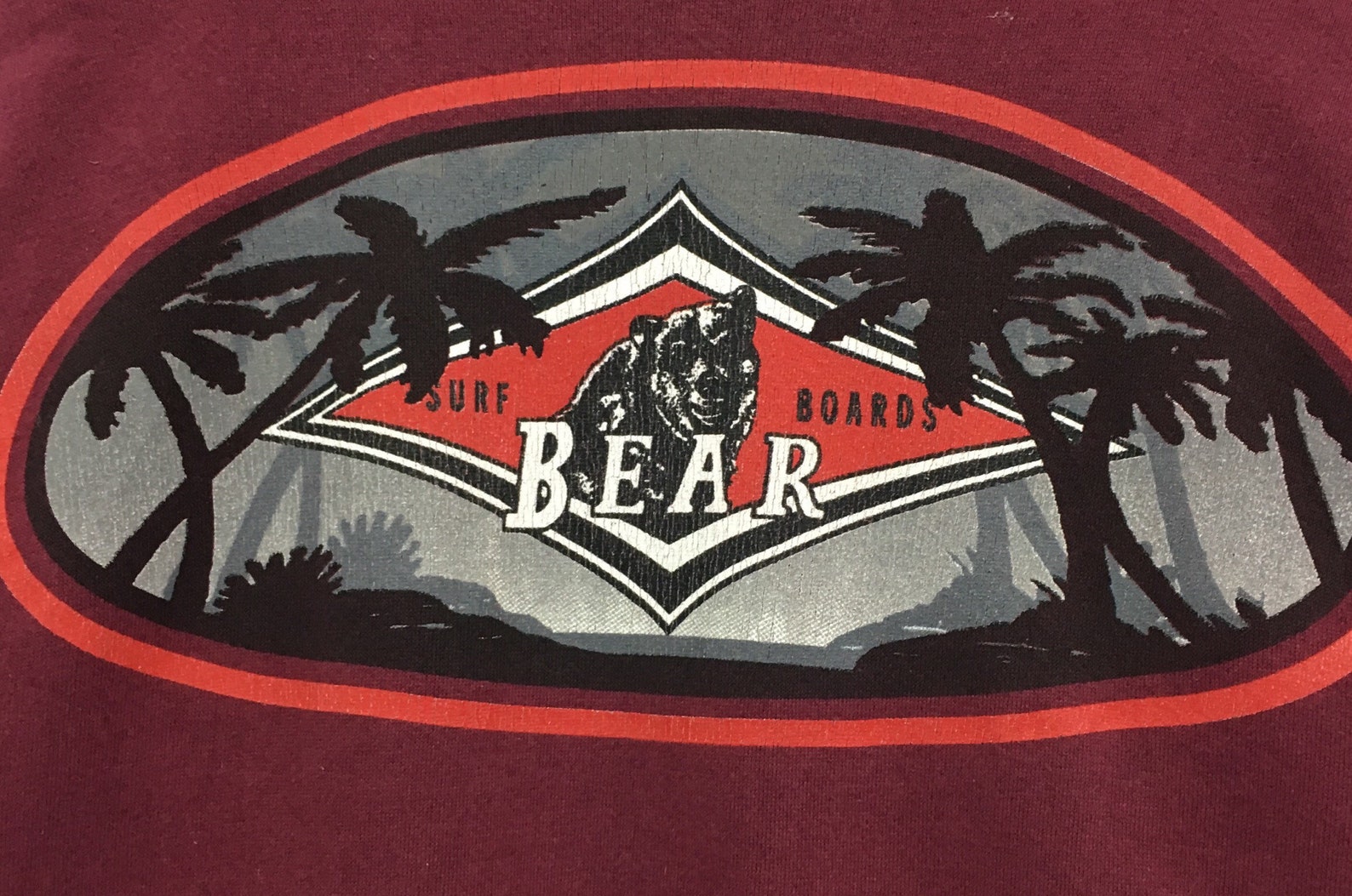 Bear Surfboards Crewneck Sweatshirt Big Spell Out Logo Etsy