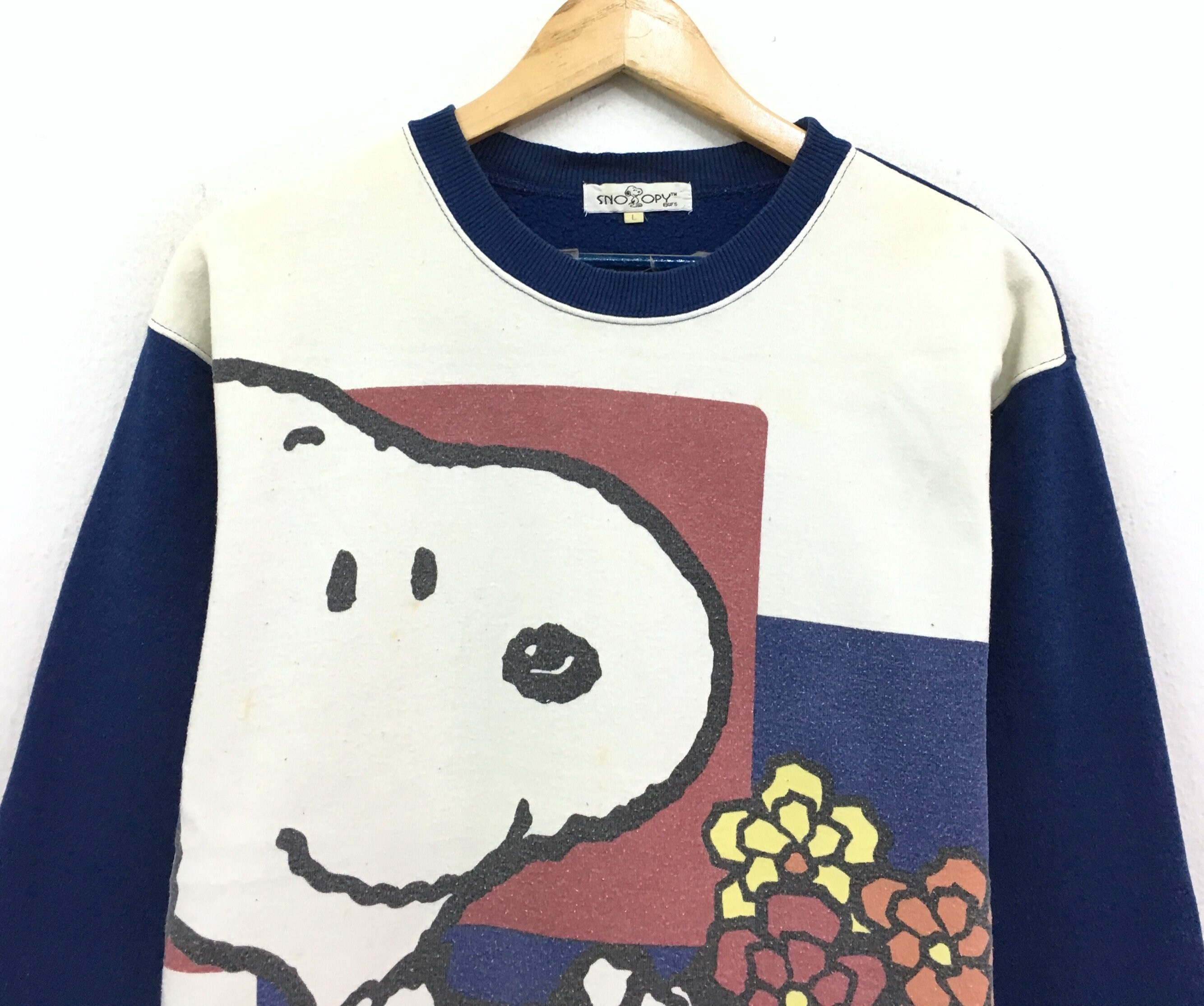Snoopy crewneck sweatshirt big print logo snoopy pullover / | Etsy