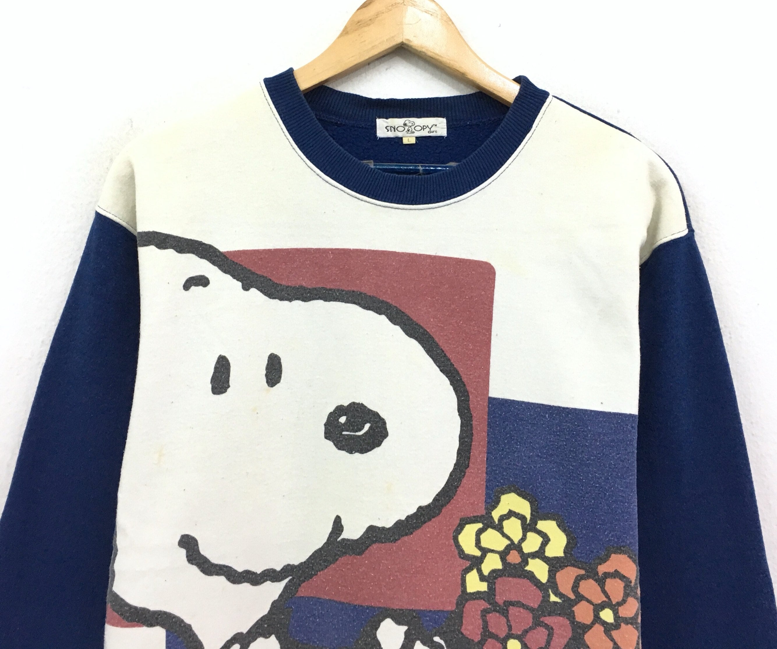 Snoopy crewneck sweatshirt big print logo snoopy pullover / Etsy