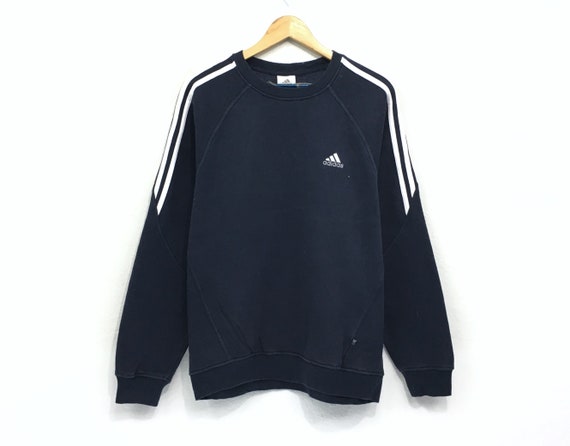 Adidas Crewneck Sweatshirt Embroidery Small Logo Pullover Etsy