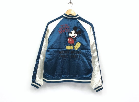 Vintage Sukajan embroidery mickey mouse logo japan