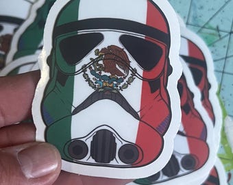 Stormtrooper Mexico Flag Sticker
