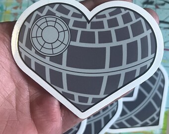 Deathstar Heart Sticker