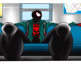 Spider-Man Taking The Train Print