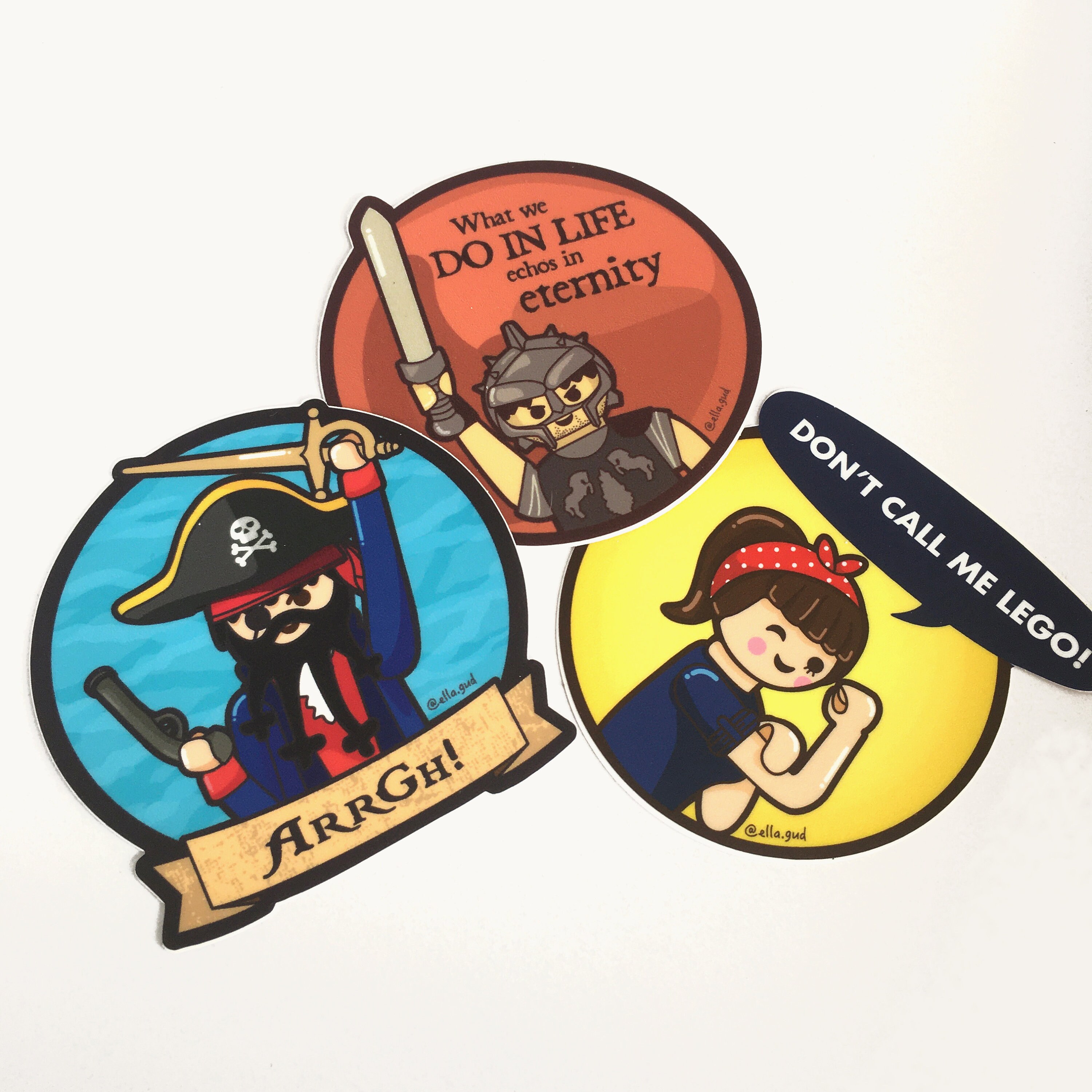 Playmobil Vinyl Sticker pack 3 pieces Etsy