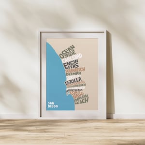 Carte de San Diego | Villes balnéaires | Téléchargement numérique