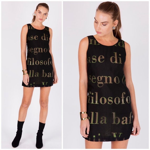 Vintage 90's MOSCHINO Cheap & Chic graphic sheer … - image 1