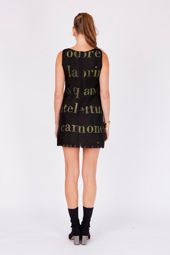 Vintage 90's MOSCHINO Cheap & Chic graphic sheer … - image 3