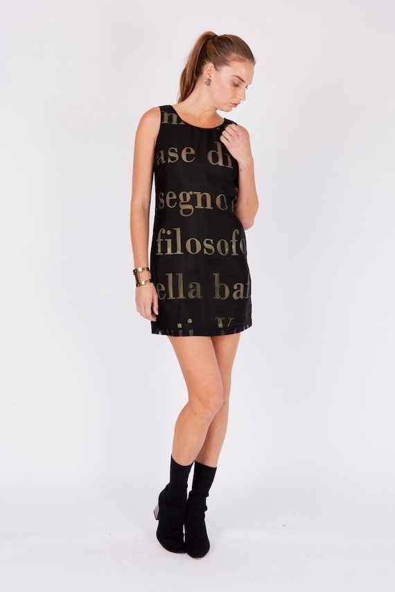 Vintage 90's MOSCHINO Cheap & Chic graphic sheer … - image 2