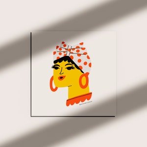 Flour Bread Poster 9 x 9 inches - Venezuela, Colombia Iconic - Venezuelan - Arepa UNFRAMED