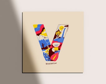 Venezuela Latino Print - Venezuela Print - Luis Silva Print - Alma Llanera - Maracaibo Print - Caracas Print - Venezuelan - UNFRAMED