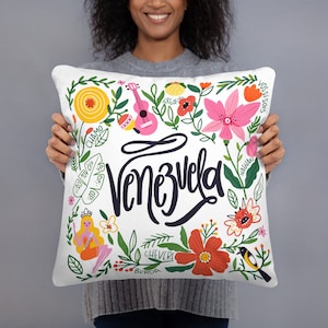 Venezuelan Basic Pillow - Venezuela Latino Print - Miss Venezuela Print- Caracas Print- Diablos de Yare - Maracaibo - Venezuelan