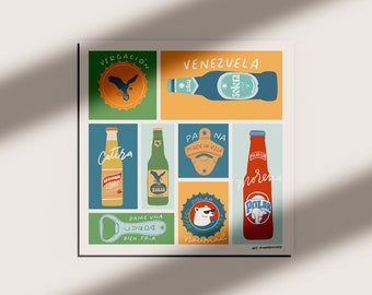 Venezuela Beer - Polar - Zulia - Regional - Solera beer Poster