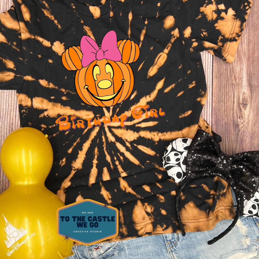 Mickey Pumpkin Shirt Reverse Tie Dye Halloween Classic Mickey T-shirt ...