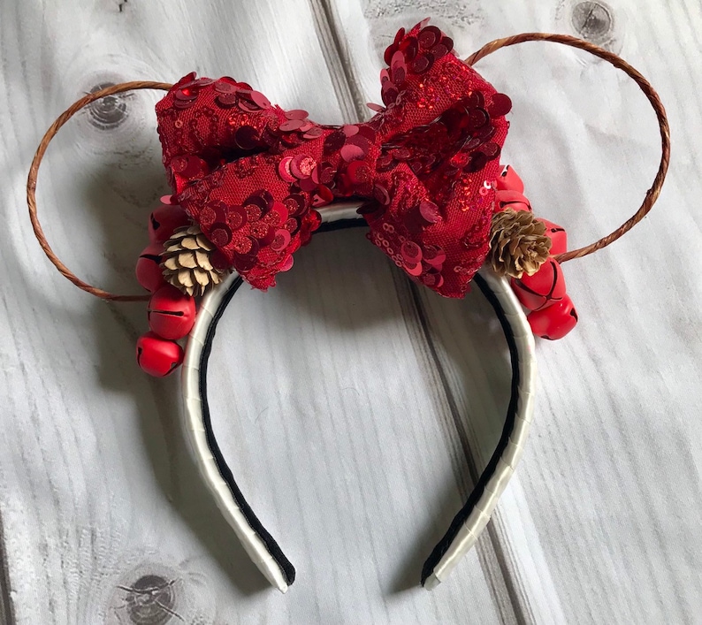 Christmas Mouse EarsHoliday EarsMickey Ears HeadbandMinnie EarsSequin EarsDisney WorldDisneylandDisney CruisePlaid Mouse Ears