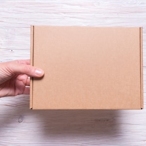 Lot van 10 stuks 8x6 inch Mini Kraft Kartonnen Mailer Box met Cover, Folded Case, Gift Packaging, Het afdrukken van uw logo beschikbaar.