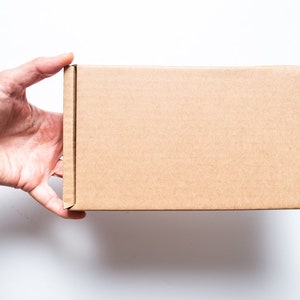 10 Stück 4,5x8,5 Zoll Mini KraftKarton Briefkasten mit Umschlag, Faltetappen, Geschenkverpackung,