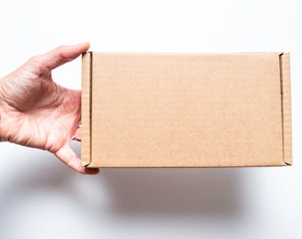 Lot of 10 pcs 4.5x8.5 inch Mini Kraft Carton Mailer Box with Cover, Folded Case, Gift Packaging,
