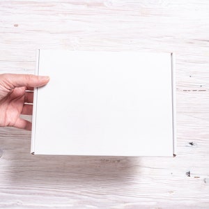 Lot van 20 stuks 8x6 inch witte kartonnen postbus met cover, gevouwen case, geschenkverpakking, postpakket, afdrukken aangepast logo beschikbaar.