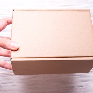 Lot of 8 pcs 6x4x3 inch Mini Kraft Carton Mailer Box with Cover, Folded Case, Gift Packaging,