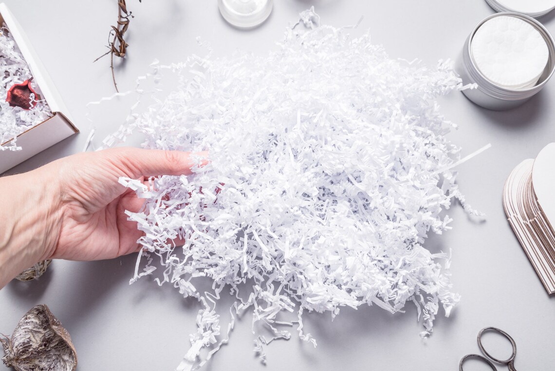Bulk 10 Oz White Crinkle Paper Shred Mailer Box Filler Etsy
