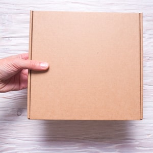 Lot of 15 pcs 8x8 inch Mini Kraft Carton Mailer Box with Cover, Folded Case, Gift Packaging.