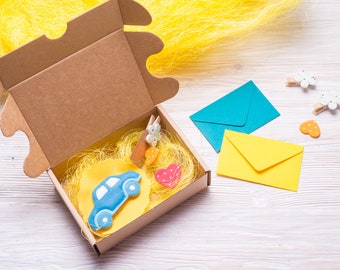 Lot of 15 pcs 6x4 inch Mini Kraft Carton Mailer Box with Cover, Folded Case, Gift Packaging.