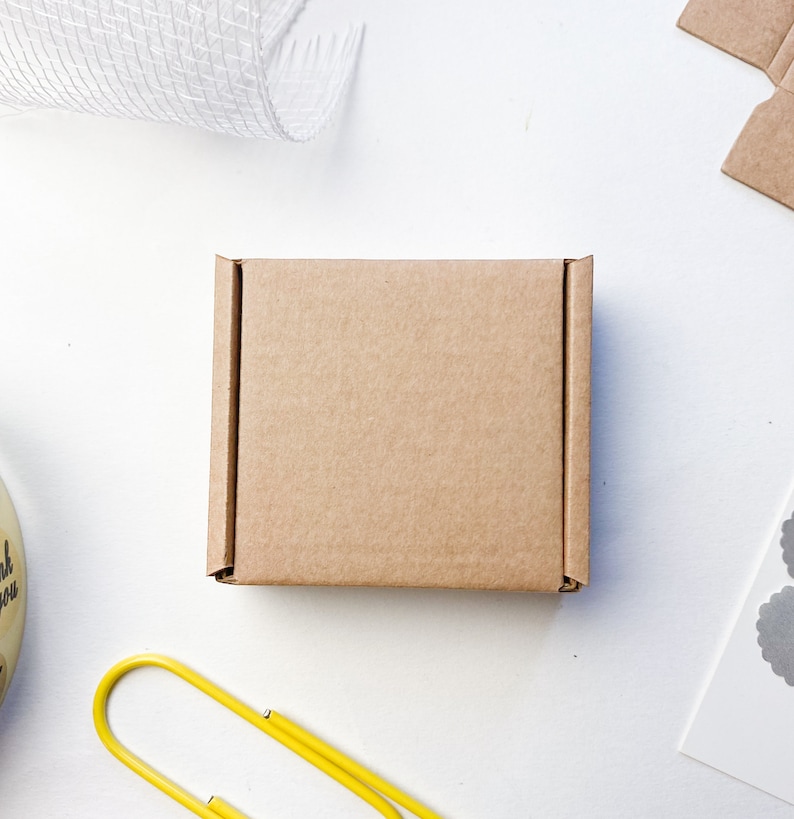 Lot of 40 Pcs 2.5 X 2.5 X 1 Inch Mini Brown Kraft Carton Box With Cover ...
