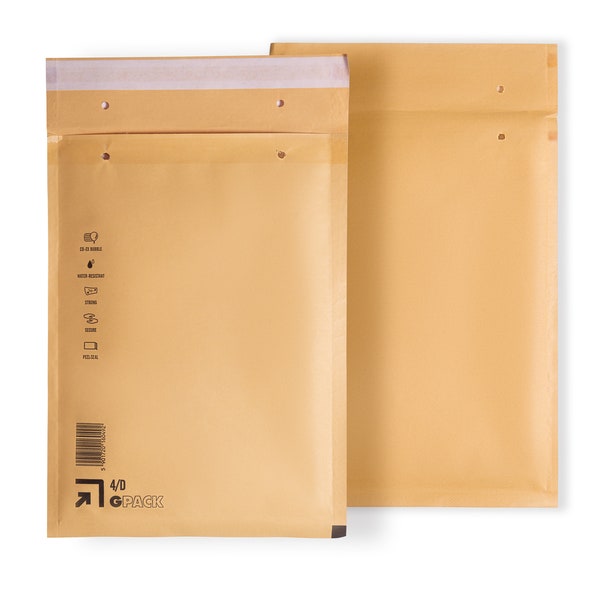 20 enveloppes matelassées 8 x 11, 4D Kraft Bubble Mailers, B14.