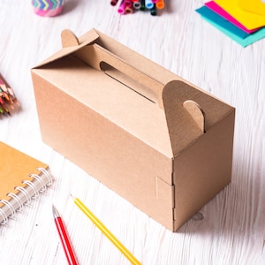Zestaw 7 pudełek na smakołyki 4x8,5 cala z uchwytem, składane etui z uchwytem, opakowanie prezentowe, pomysły na urodziny lub wesele