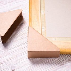 Lote de 30 unidades de protectores de esquinas para lienzos o marcos de cartón marrón para pinturas artísticas, marcos de cuadros, libros, fotografías y pilas de papel.