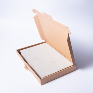 Lotto di 30 mini scatole postali in cartone Kraft da 10 x 7 pollici con coperchio, custodia piegata, confezione regalo.