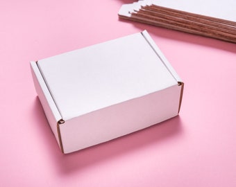 Lot of 25 pcs 4x3 inch Mini White Carton Mailer Box with Cover, Folded Case, Gift Packaging,