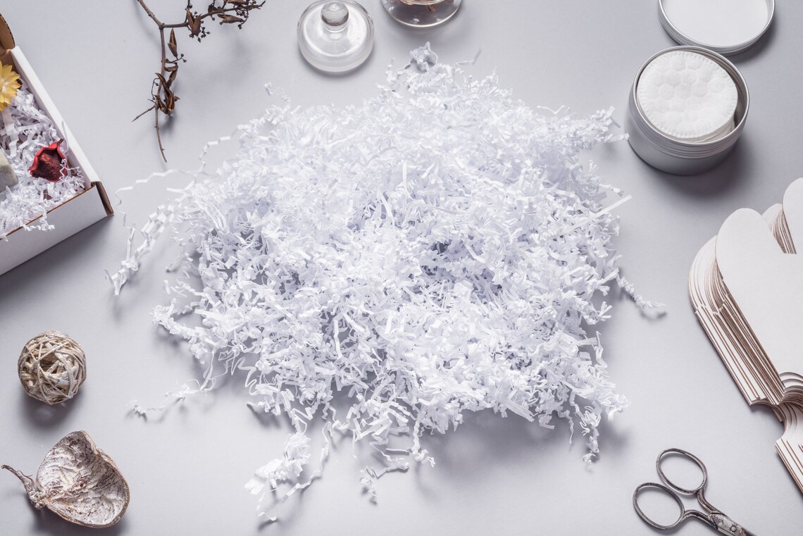 Bulk 10 Oz White Crinkle Paper Shred Mailer Box Filler Etsy