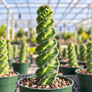 Cereus Validus Spiralis 6"-15", Rare Columnar Collector Cactus – Drought Tolerant