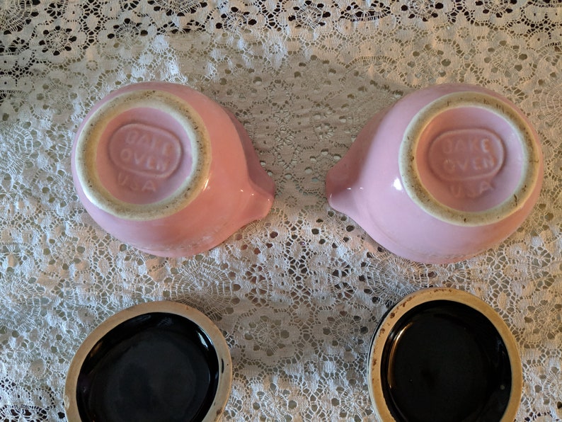 Bake Oven Pink and Black ramekins